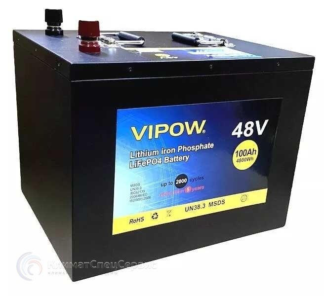 Vipow LiFePO4 51,2V 100Ah со встроенной BMS платой 80А