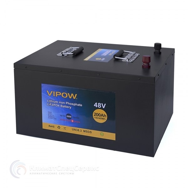 Vipow LiFePO4 51,2V 200Ah со встроенной ВМS платой 100A